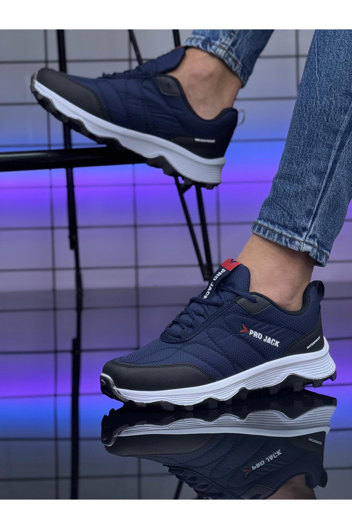 Unisex Beyaz Lacivert Paraşut Model Günlük Spor Ayakkabı LND4120 - Görsel 1