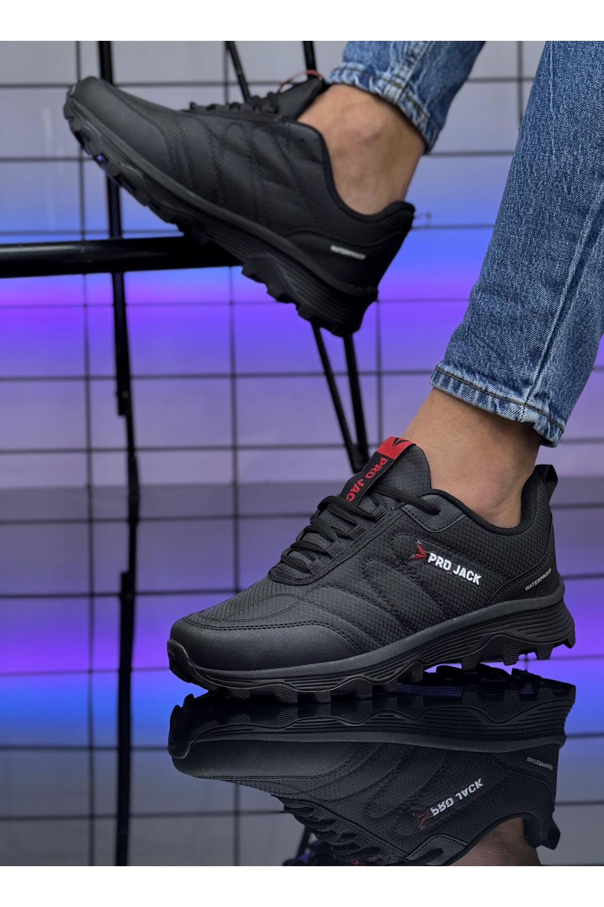 Unisex Sade Siyah Paraşut Model Günlük Spor Ayakkabı LND4120 - Görsel 1