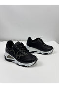 Kadın Siyah Beyaz Yılan Taş Desenli Sneaker LND4142 - Görsel 1