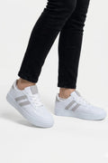Jerry Beyaz Gri Unisex Air Taban Günlük Bağcıklı Spor Ayakkabı LND4206 - Görsel 1
