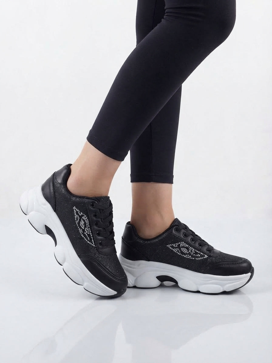 Luce Siyah Beyaz Sneaker LND4182
